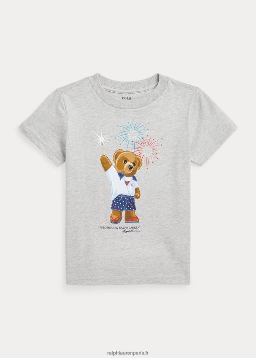 t-shirt en jersey de coton polo bear 46T60T5878 enfants Ralph Lauren andover bruyère