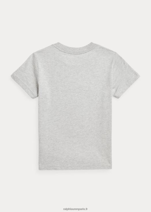 t-shirt en jersey de coton polo bear 46T60T5878 enfants Ralph Lauren andover bruyère