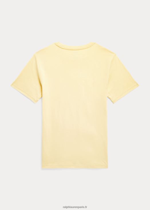 t-shirt en jersey de coton polo bear 46T60T5979 enfants Ralph Lauren jaune empire