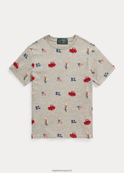t-shirt en jersey de coton polo bear 46T60T6002 enfants Ralph Lauren bruyère loft