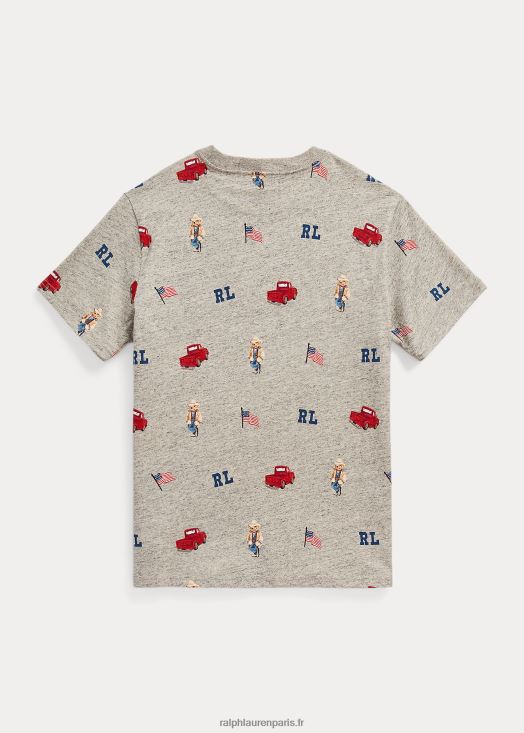 t-shirt en jersey de coton polo bear 46T60T6002 enfants Ralph Lauren bruyère loft