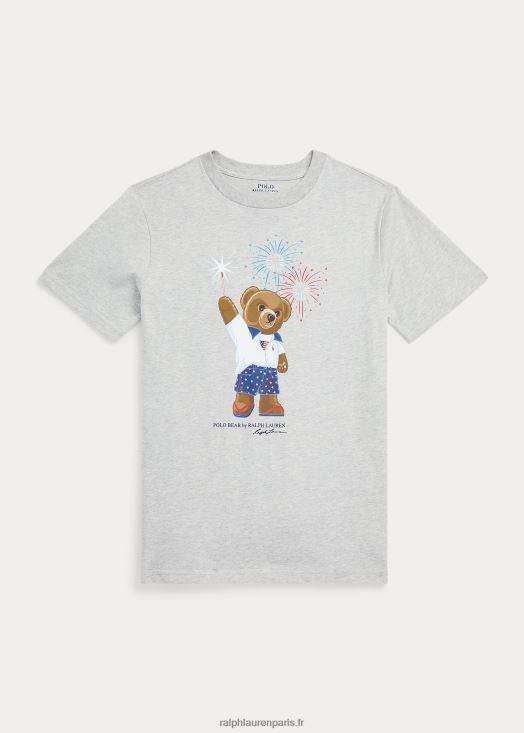 t-shirt en jersey de coton polo bear 46T60T6261 enfants Ralph Lauren andover bruyère