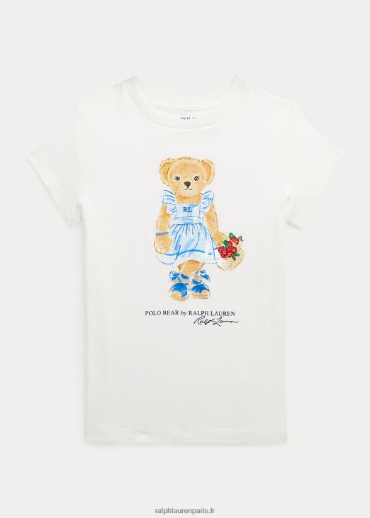 t-shirt en jersey de coton polo bear 46T60T6804 enfants Ralph Lauren névis
