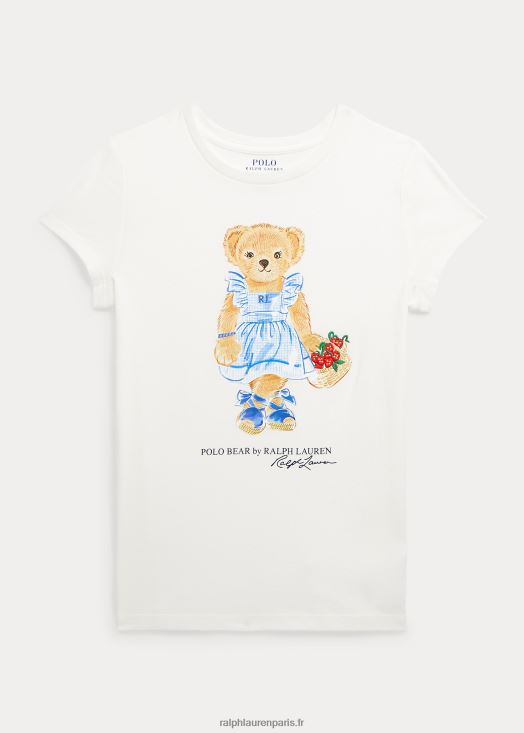 t-shirt en jersey de coton polo bear 46T60T7051 enfants Ralph Lauren névis