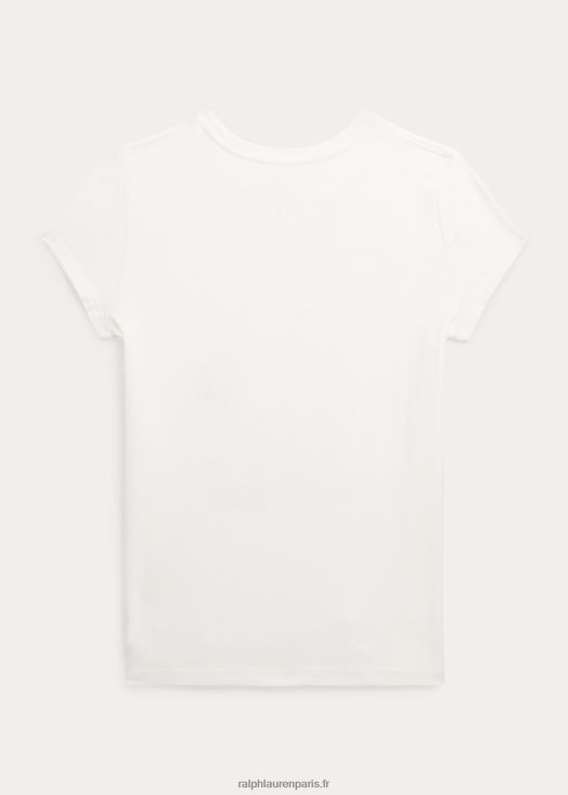 t-shirt en jersey de coton polo bear 46T60T7051 enfants Ralph Lauren névis