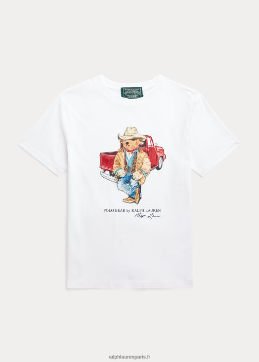 t-shirt en jersey de coton polo bear 46T60T9847 enfants Ralph Lauren oxford classique
