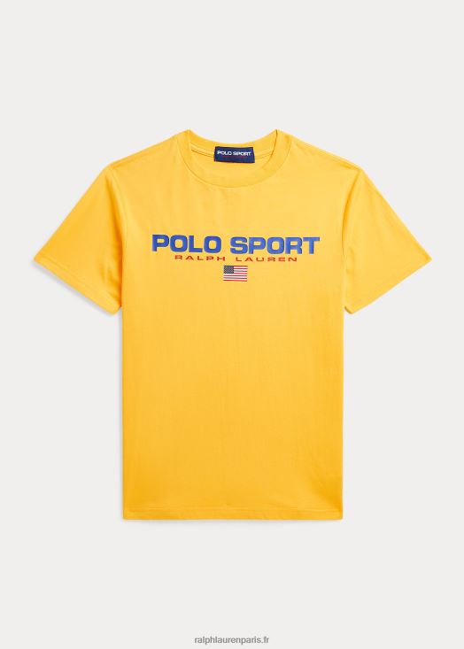 t-shirt en jersey de coton polo sport 46T60T6134 enfants Ralph Lauren tempête jaune