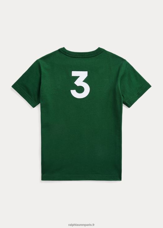 t-shirt en jersey de coton à rayures 46T60T5849 enfants Ralph Lauren nouvelle forêt