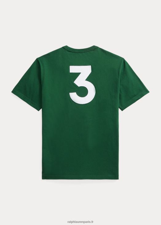 t-shirt en jersey de coton à rayures 46T60T6224 enfants Ralph Lauren nouvelle forêt