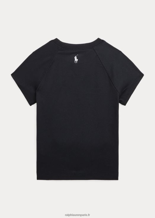t-shirt en jersey extensible 46T60T7447 enfants Ralph Lauren noir