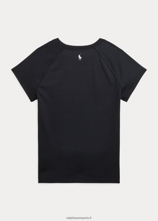 t-shirt en jersey extensible 46T60T7602 enfants Ralph Lauren noir