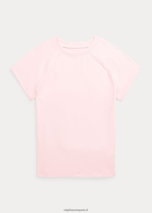 t-shirt en jersey extensible 46T60T7603 enfants Ralph Lauren rose acacia