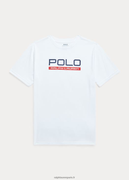 t-shirt en jersey à logo 46T60T6146 enfants Ralph Lauren en céramique blanche