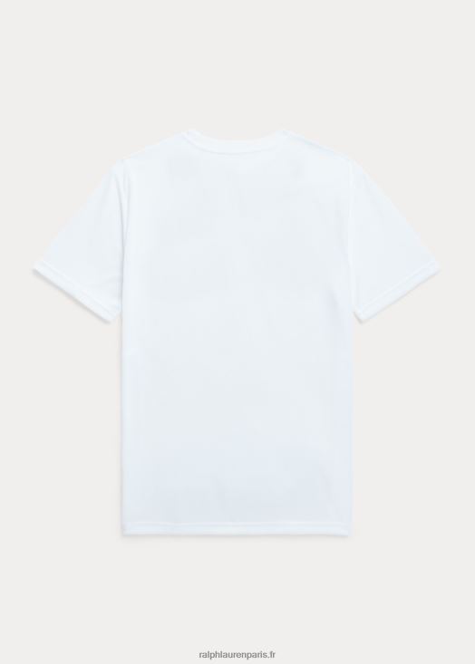 t-shirt en jersey à logo 46T60T6146 enfants Ralph Lauren en céramique blanche