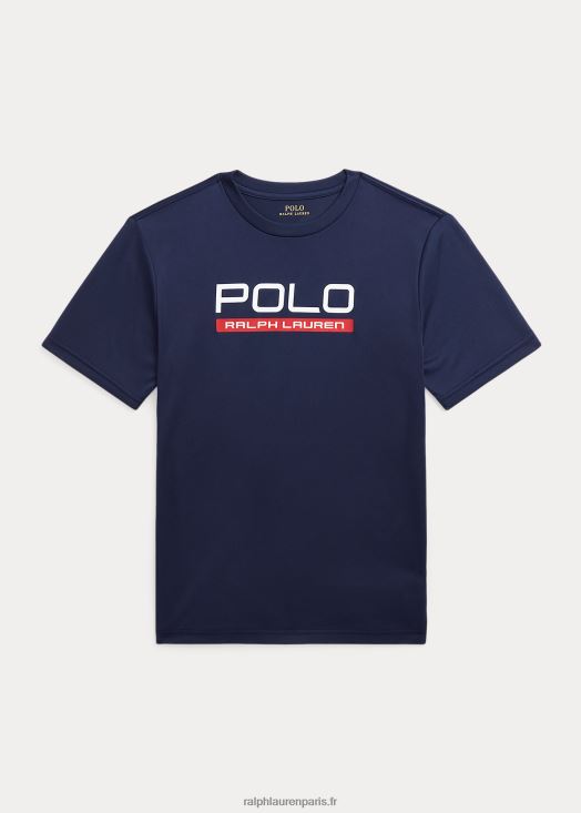 t-shirt en jersey à logo 46T60T6147 enfants Ralph Lauren marine raffinée