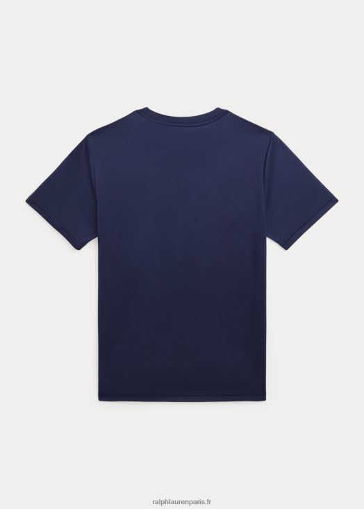 t-shirt en jersey à logo 46T60T6147 enfants Ralph Lauren marine raffinée