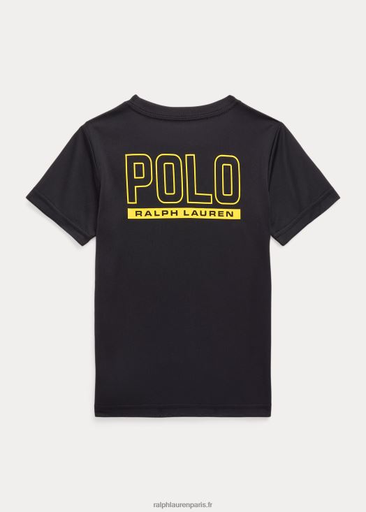 t-shirt en jersey à logo 46T60T9773 enfants Ralph Lauren noir