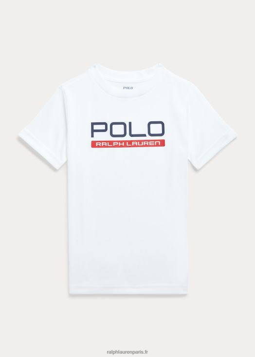 t-shirt en jersey à logo 46T60T9792 enfants Ralph Lauren en céramique blanche
