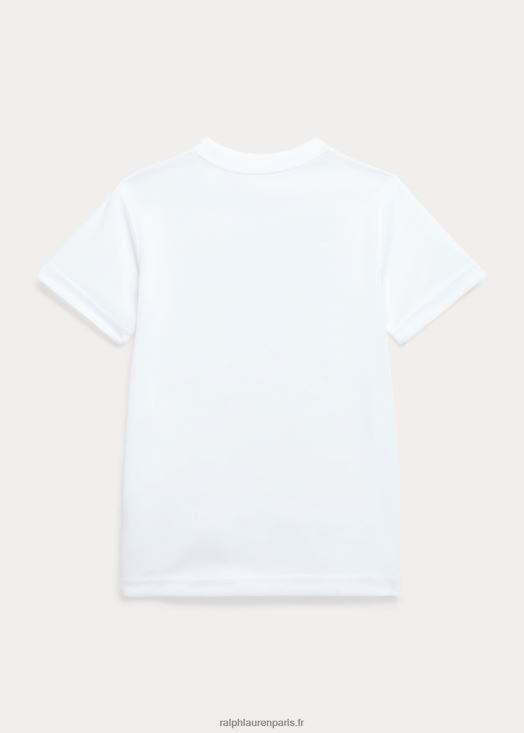 t-shirt en jersey à logo 46T60T9792 enfants Ralph Lauren en céramique blanche