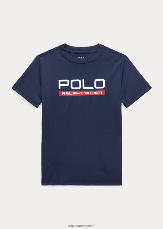 t-shirt en jersey à logo 46T60T9793 enfants Ralph Lauren marine raffinée