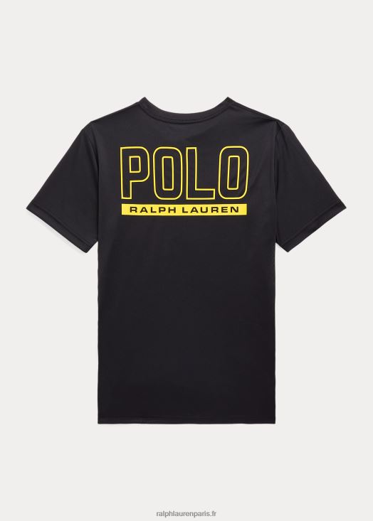 t-shirt en jersey à logo 46T60T9816 enfants Ralph Lauren noir