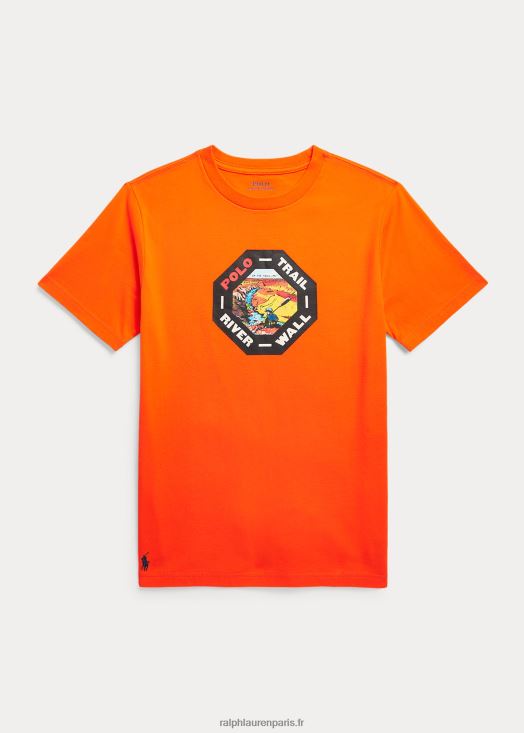 t-shirt graphique en jersey de coton 46T60T6133 enfants Ralph Lauren - Cliquez sur l'image pour la fermer