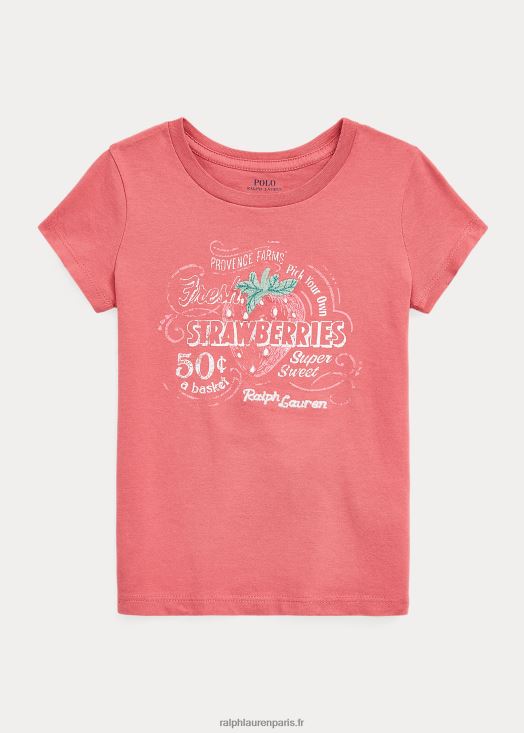 t-shirt graphique en jersey de coton 46T60T6820 enfants Ralph Lauren baie des adirondacks