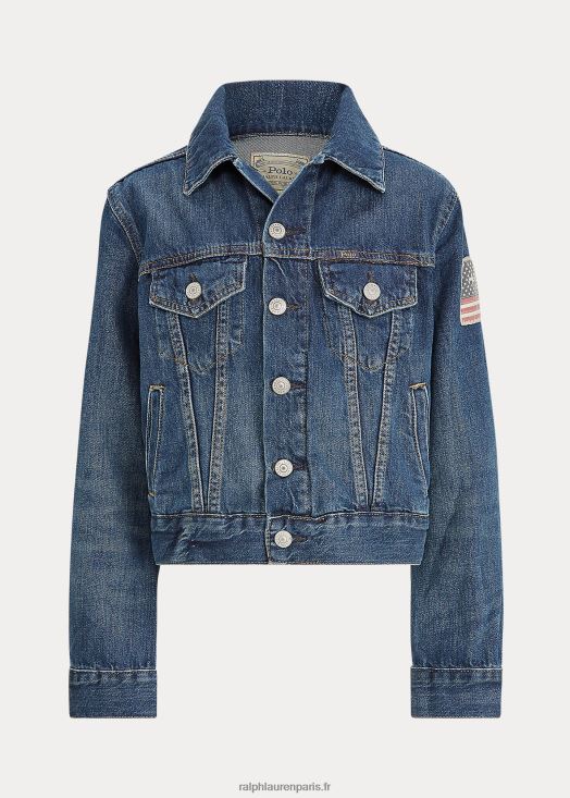 veste camionneur en jean pour garçon 46T60T6058 enfants Ralph Lauren lavage de gordon