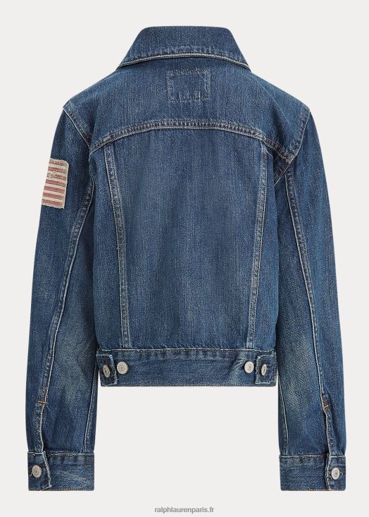 veste camionneur en jean pour garçon 46T60T6058 enfants Ralph Lauren lavage de gordon