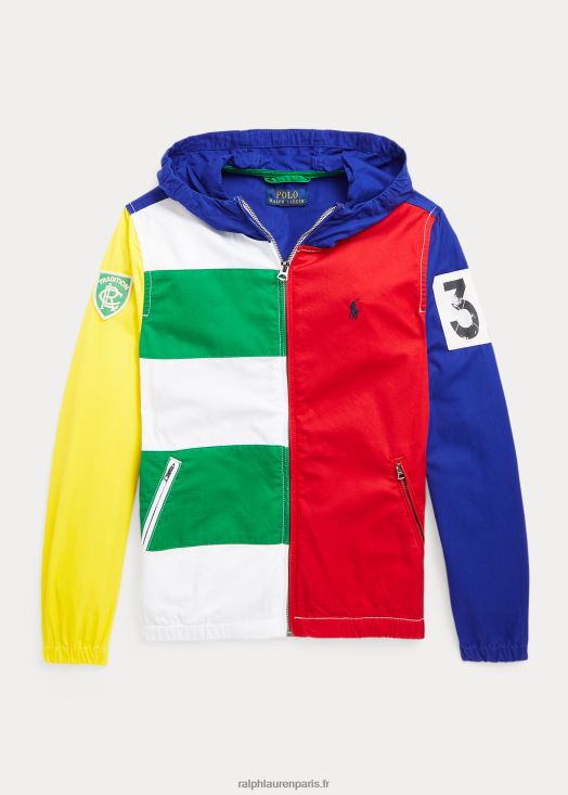 veste à capuche en coton colour-block 46T60T5991 enfants Ralph Lauren bloc de couleurs multi