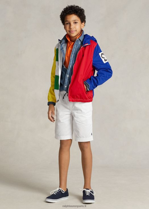 veste à capuche en coton colour-block 46T60T5991 enfants Ralph Lauren bloc de couleurs multi
