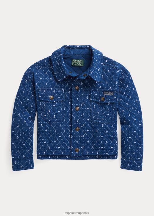 veste-chemise à imprimé géométrique 46T60T6878 enfants Ralph Lauren calicot de clémentine