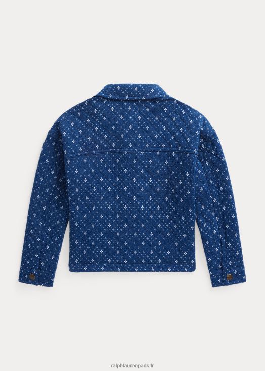 veste-chemise à imprimé géométrique 46T60T6878 enfants Ralph Lauren calicot de clémentine