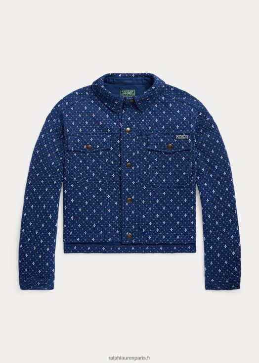 veste-chemise à imprimé géométrique 46T60T6967 enfants Ralph Lauren calicot de clémentine