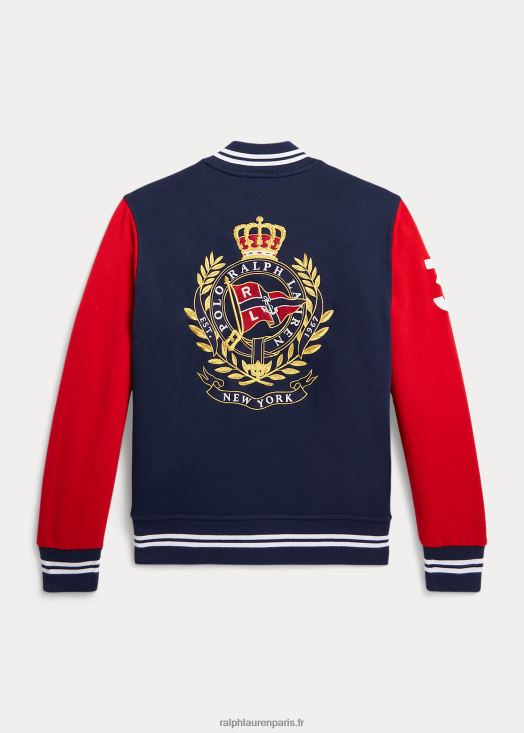 veste de baseball en molleton à écusson 46T60T5992 enfants Ralph Lauren marine de croisière