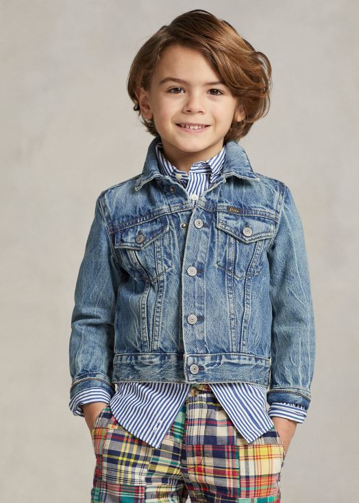 veste de camionneur en jean 46T60T6436 enfants Ralph Lauren lavage de Timmons