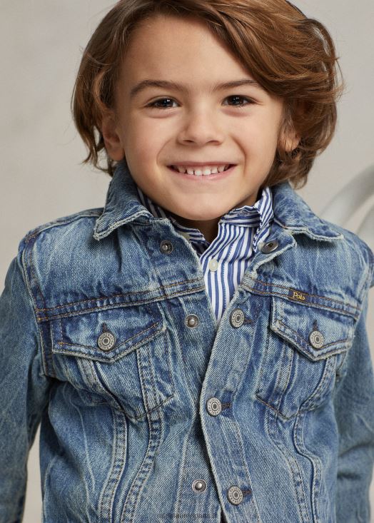 veste de camionneur en jean 46T60T6436 enfants Ralph Lauren lavage de Timmons
