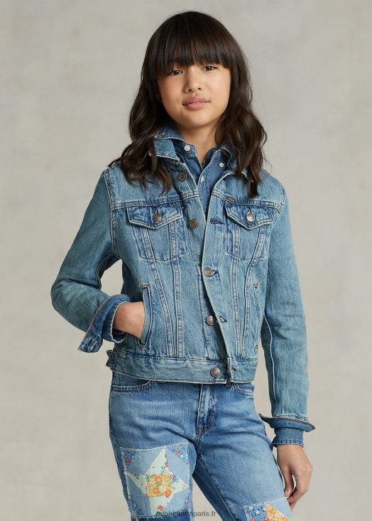 veste de camionneur en jean 46T60T6972 enfants Ralph Lauren lavage de dafnie