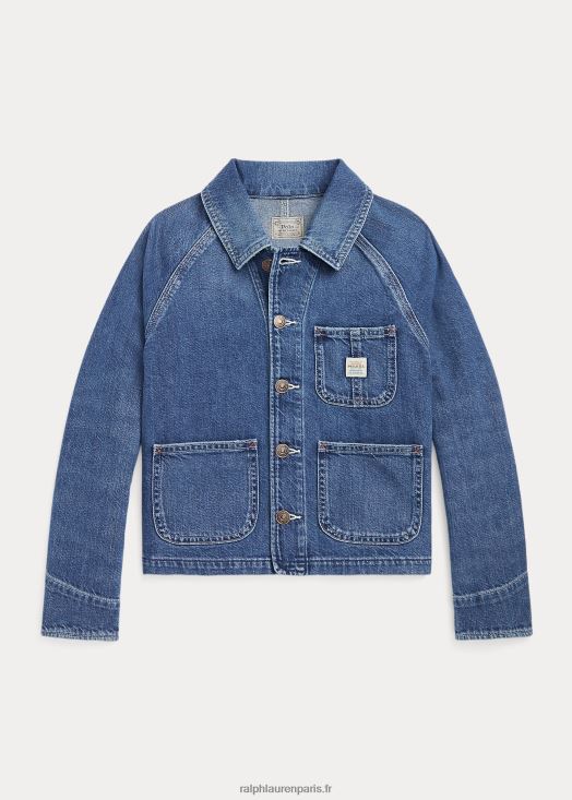veste de corvée en jean 46T60T7616 enfants Ralph Lauren lavage arpina