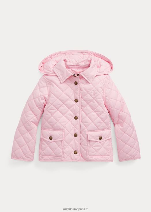 veste de grange matelassée et résistante à l'eau 46T60T7370 enfants Ralph Lauren rose carmel