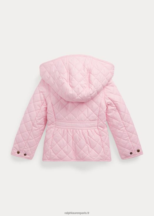 veste de grange matelassée et résistante à l'eau 46T60T7370 enfants Ralph Lauren rose carmel