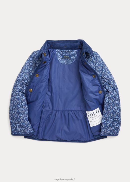 veste de grange matelassée et résistante à l'eau 46T60T7408 enfants Ralph Lauren delphine florale
