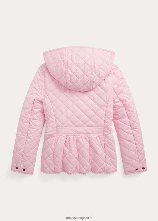 veste de grange matelassée et résistante à l'eau 46T60T7490 enfants Ralph Lauren rose carmel