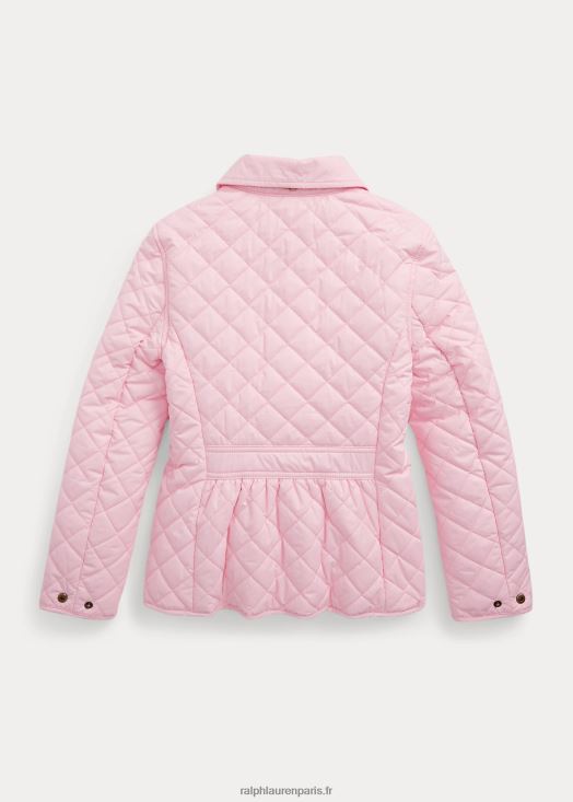 veste de grange matelassée et résistante à l'eau 46T60T7490 enfants Ralph Lauren rose carmel