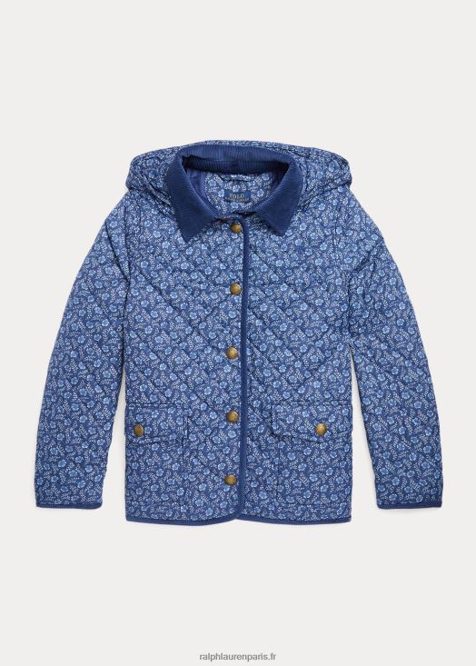 veste de grange matelassée et résistante à l'eau 46T60T7573 enfants Ralph Lauren delphine florale