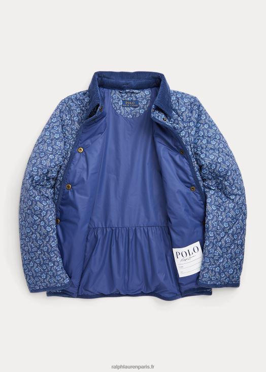 veste de grange matelassée et résistante à l'eau 46T60T7573 enfants Ralph Lauren delphine florale