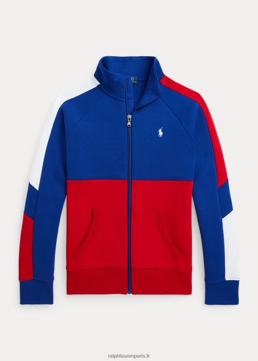 veste de survêtement colour-block en maille double 46T60T5972 enfants Ralph Lauren multi rouge rl2000