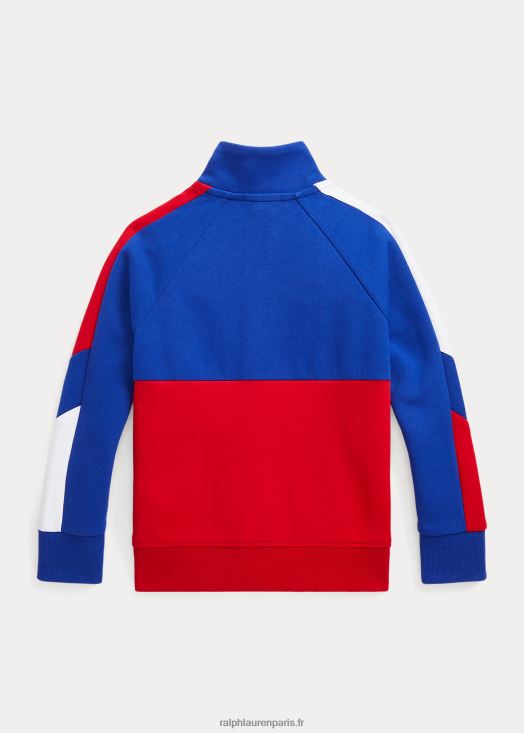 veste de survêtement colour-block en maille double 46T60T9781 enfants Ralph Lauren multi rouge rl2000