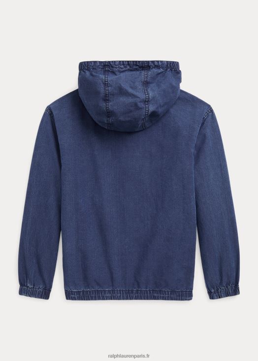 veste en jean à capuche 46T60T9928 enfants Ralph Lauren lavage spencer