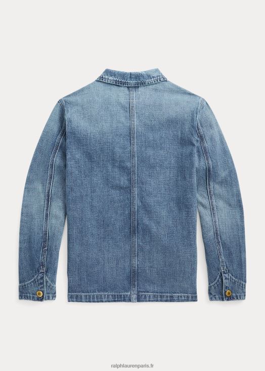 veste en jean de coton 46T60T6591 enfants Ralph Lauren lavage de gannon